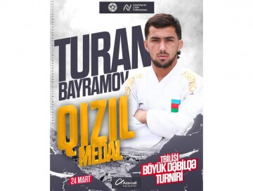 «Большой шлем»: Азербайджанский дзюдоист Туран Байрамов завоевал золотую медаль